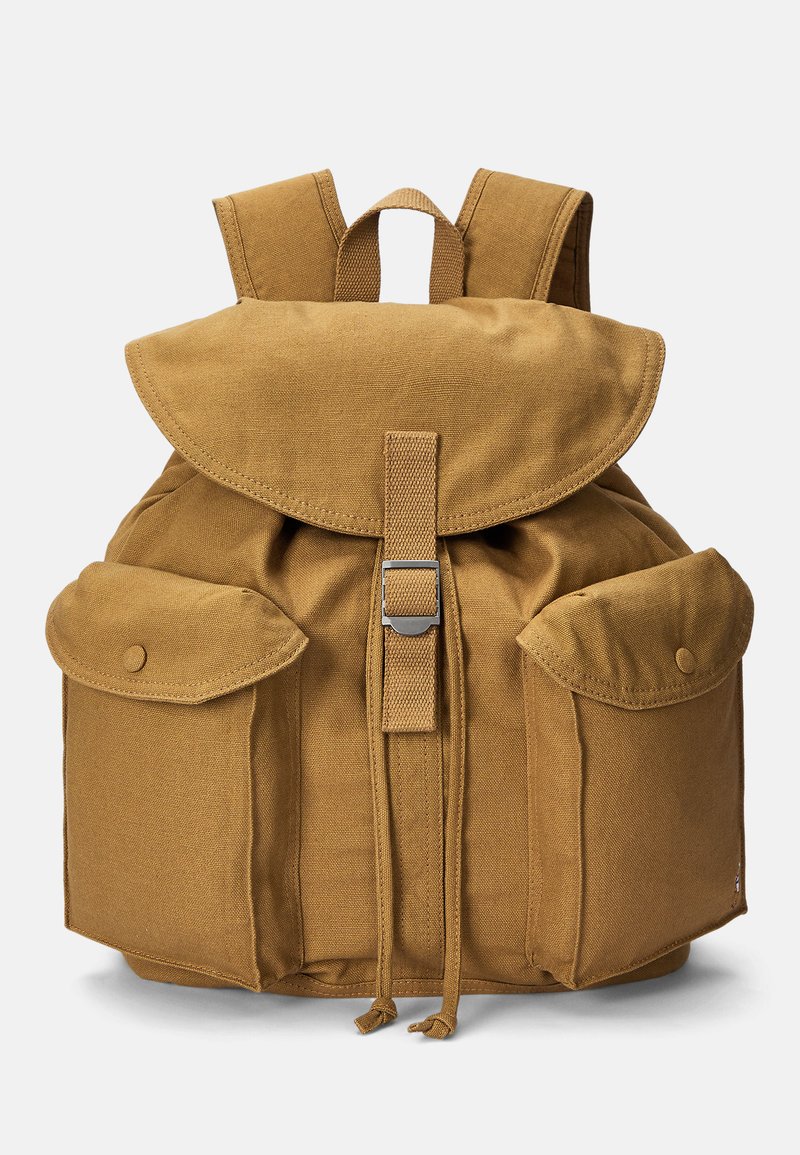 Tan Rucksack Polo Ralph Lauren FLAP-TOP CANVAS BACKPACK - Rucksack - rustic tan/tan ...