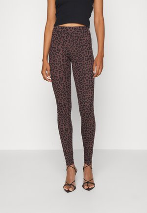 ONLY ONLBELLA LIVE LOVE LEGGINGS  - Κολάν - Παντελόνια - brown