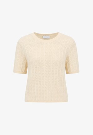 OH APRIL, AMORA KNIT T-SHIRT - Μπλουζάκι με στάμπα - off white