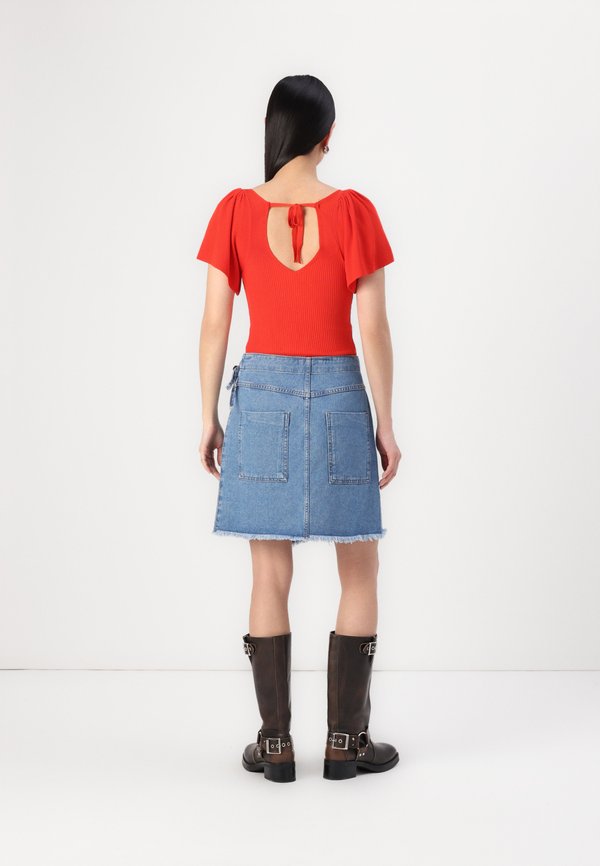 OBJMELIA SHORT SKIRT - Denim skirt3