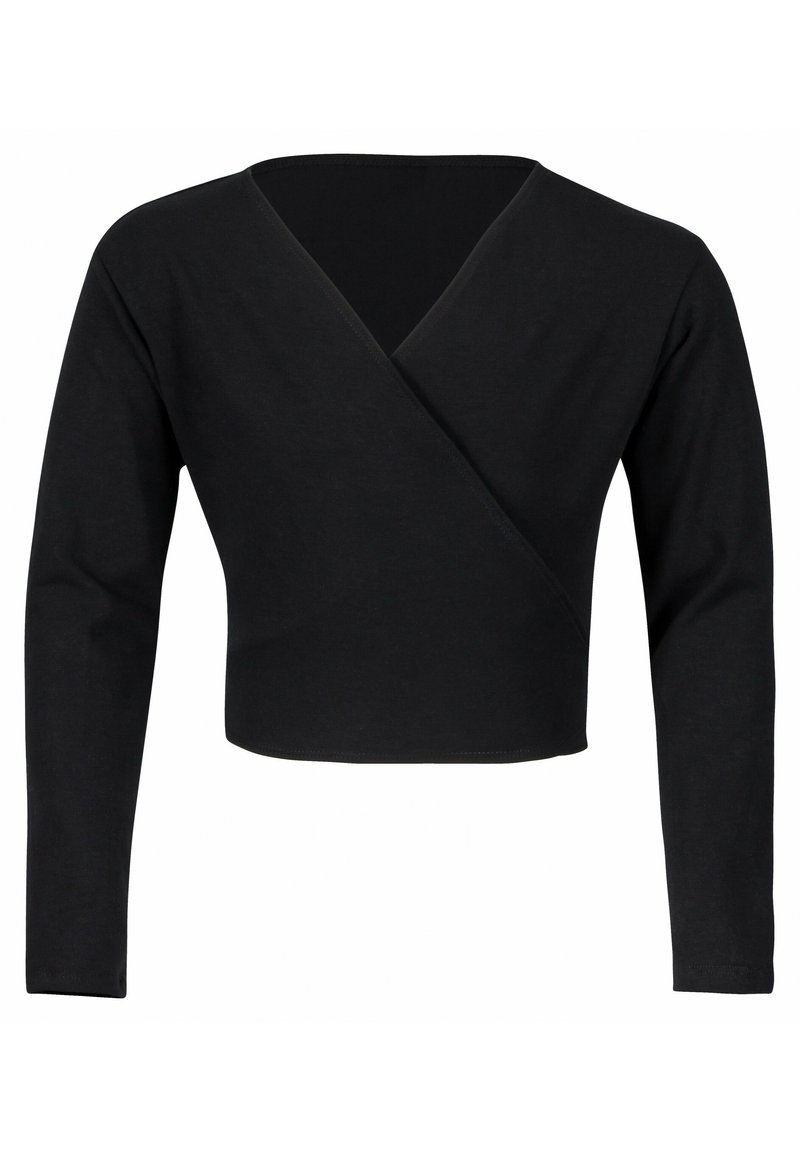 MAGAUSVZVK Wickeltop Für Ballett & Tanz - Langarm, Modal-Elasthan, Transparent