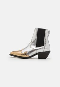 DENVER - Bottines de cowboy / motard - silver/gold