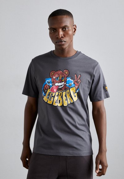 Iceberg T-shirts med print - antracite