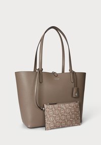 Lauren Ralph Lauren FAUX LEATHER LARGE REVERSIBLE TOTE BAG - Tote bag - rider geo/taupe brown