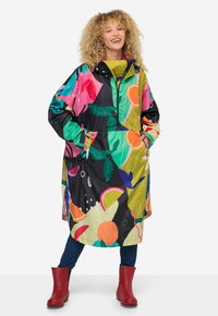 LAURASØN - 3X FUNKTION PRINT KAPUZE  ZIPPER  - Parkatakki - salsa Pienoiskuva 1