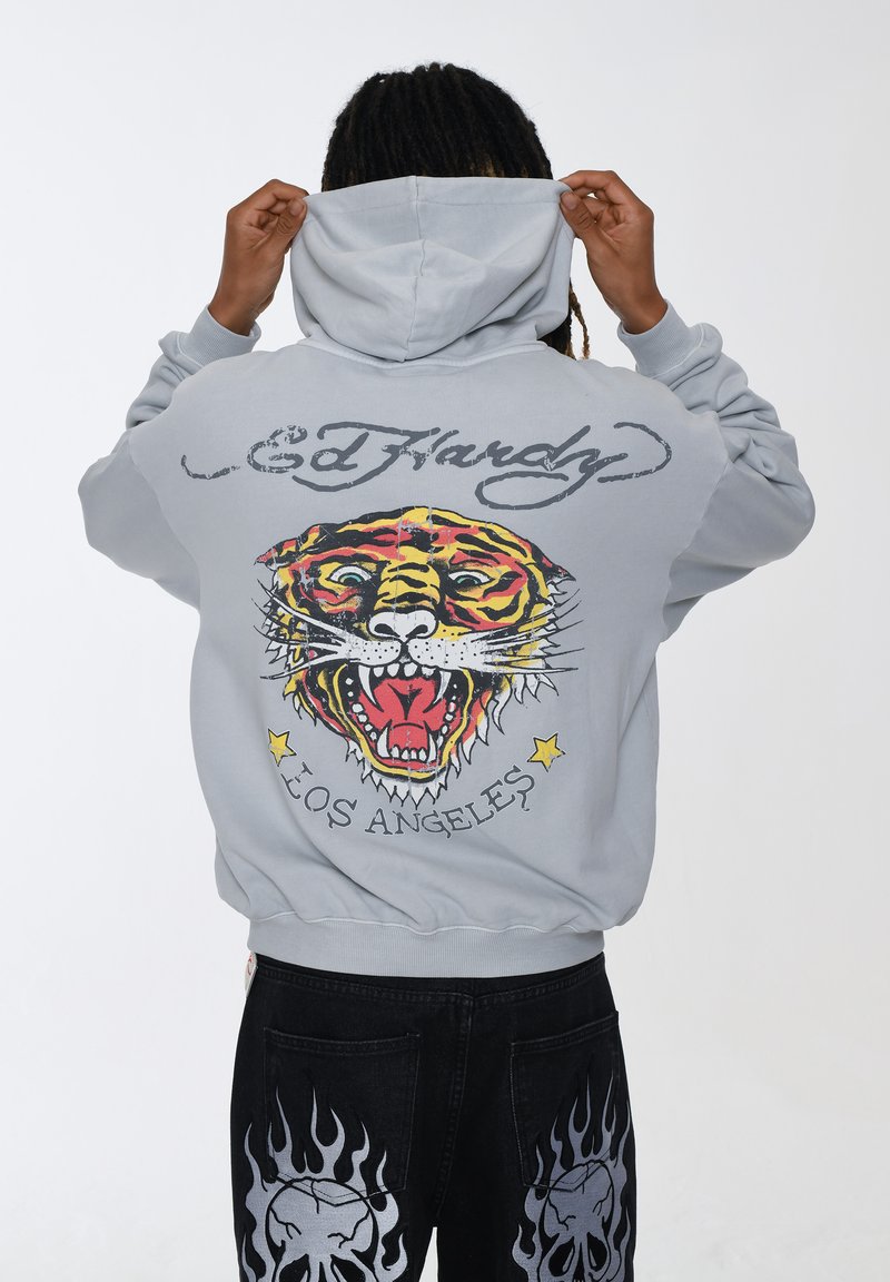 Ed Hardy - MELROSE TIGER  - Hoodie - grey, Enlarge