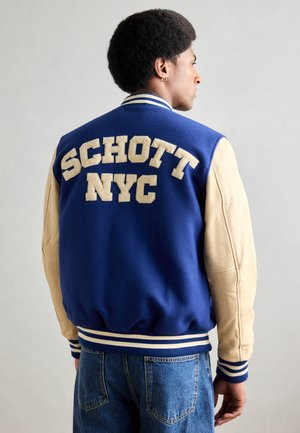 Schott Bomber Jacket - blue/beige