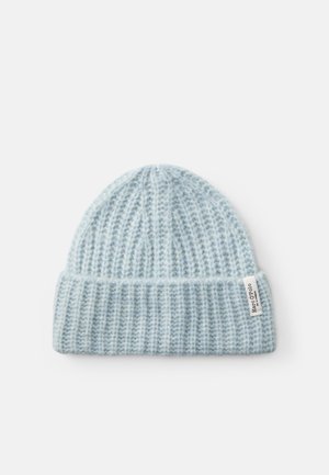 BEANIE WITH FOLD UP - Căciulă - silvery blue