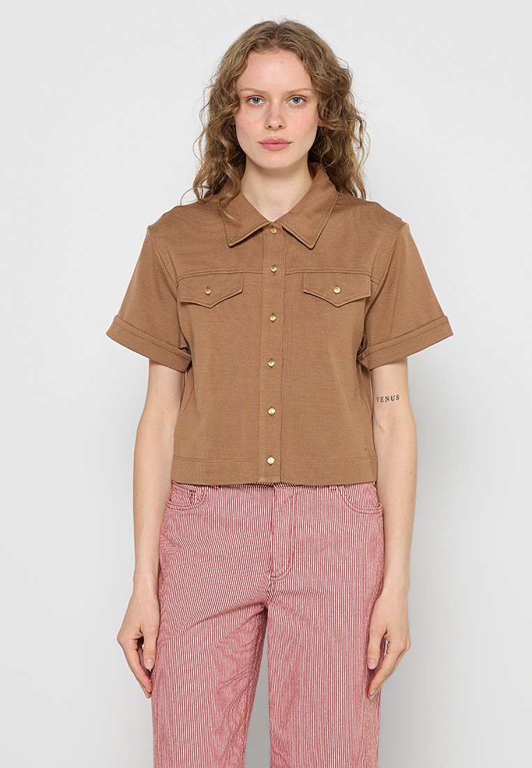 Tommy Hilfiger Overhemdblouse bruin Tommy Hilfiger Overhemdblouse bruin