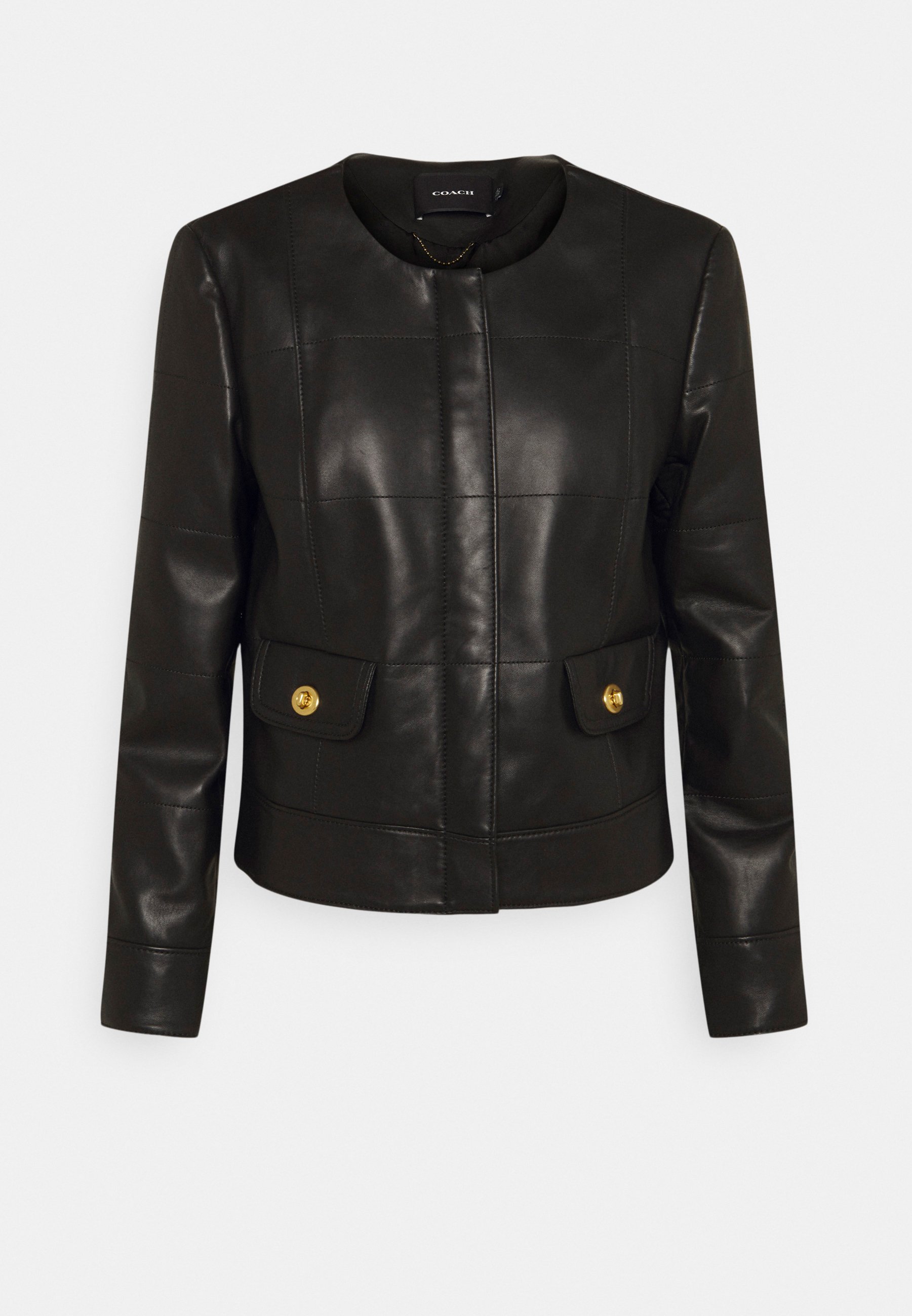 coach leather jacket womens