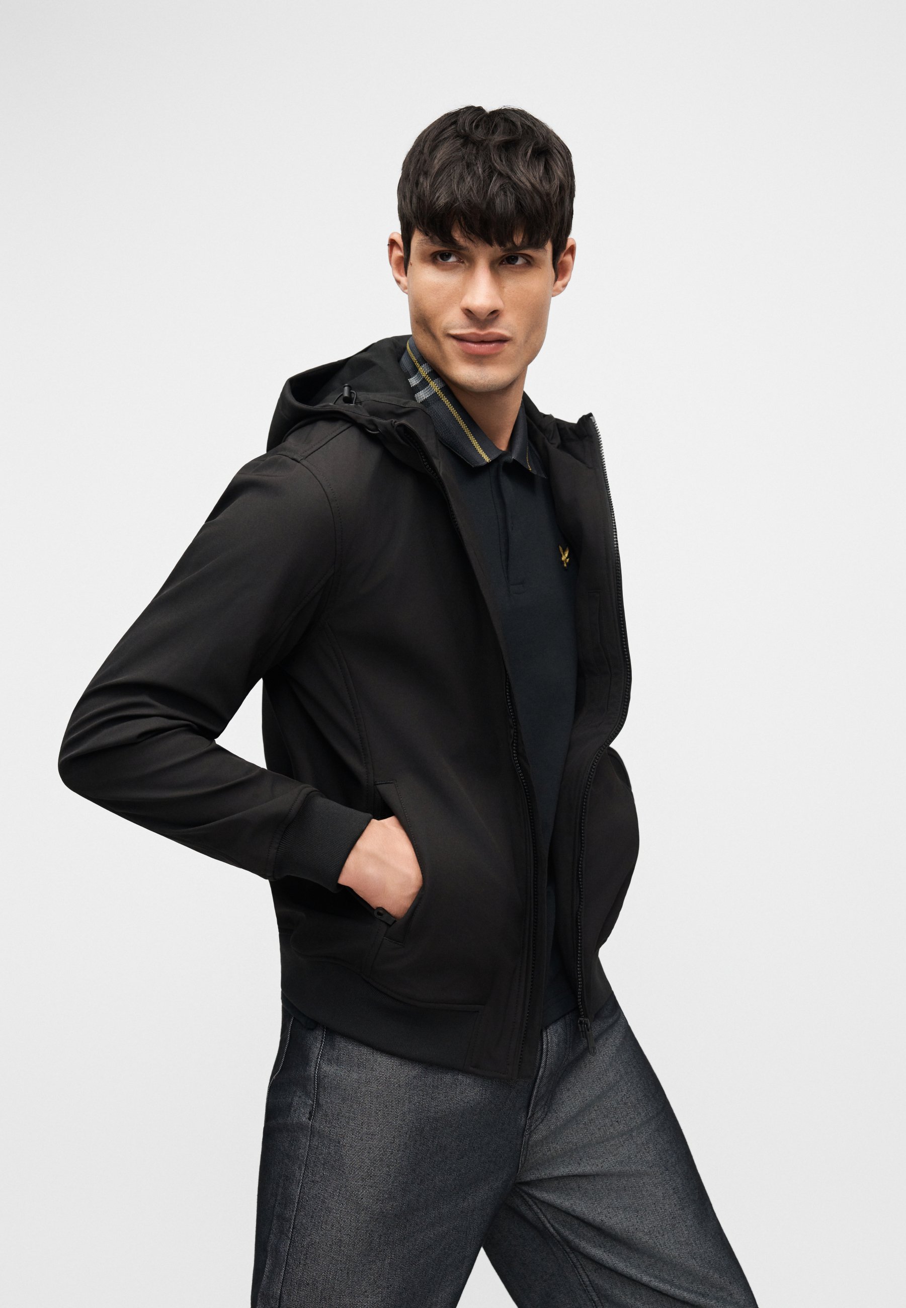 Lyle & Scott JACKET - Chaqueta de entretiempo - jet black/negro