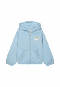 FRONT POCKETS AND HOODIE - Felpa con zip - light blue