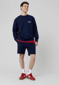 BZB BERMUDA MAILLE - Short - bleu foncé