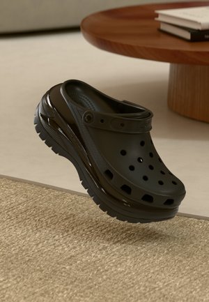 Crocs MEGA CRUSH UNISEX - Heeled mules - black