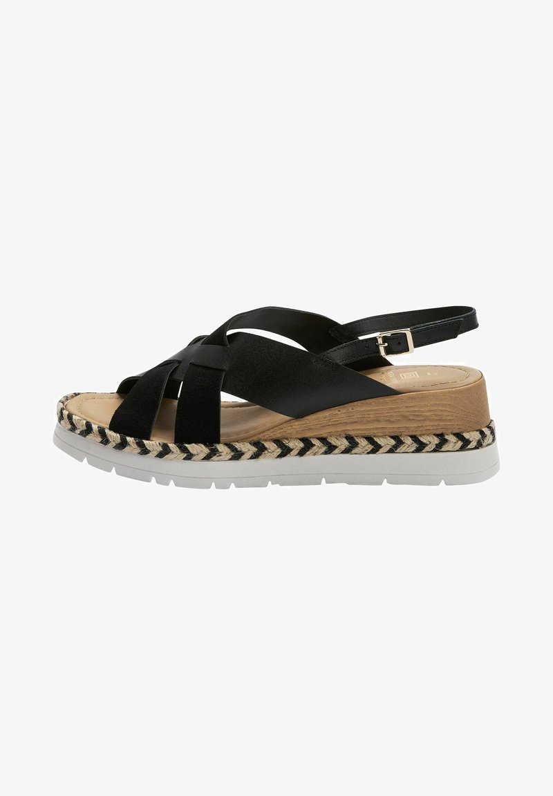 Next FOREVER COMFORT® CROSSOVER SPORTS WEDGES - Täistallaga sandaalid - black