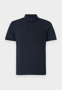 Navy polo shirt made of cotton with a collared neckline, short sleeves, and a discreet EA7 logo on the chest. Smooth texture and classic fit.