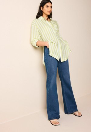 Overhemdblouse - green stripe