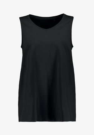 Ulla Popken TOP, A-LINIE, V-AUSSCHNITT, ÄRMELLOS - Top - black
