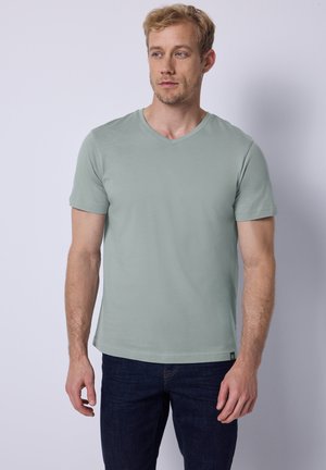 V-NECK - T-shirt basique - grün