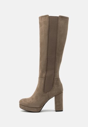Bottes à talons hauts - taupe