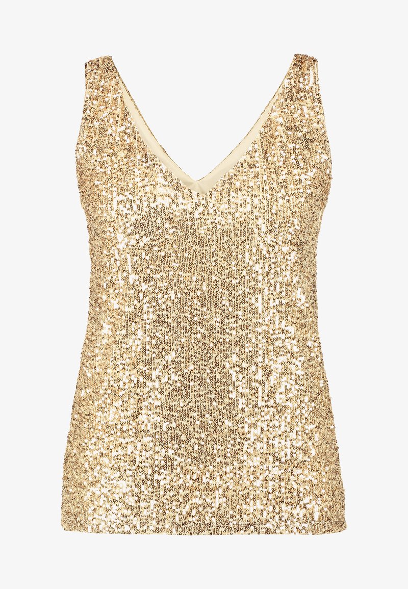 Wallis Petite GOLD SEQUIN CAMI Bluser gold Zalando.no Wallis Petite GOLD SEQUIN CAMI - Bluser - gold