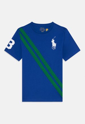 Tričko s potlačou - classic azure/atheltic green