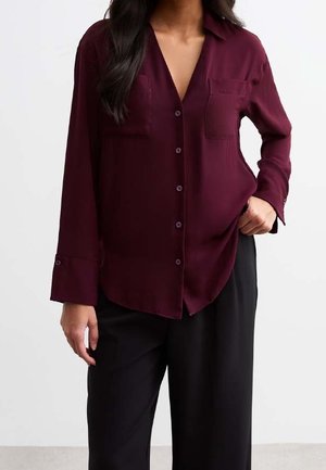 Button-down blouse - red