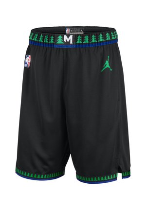 Nike Performance, MINNESOTA TIMBERWOLVES SWINGMAN STATEMENT - Спортни шорти - black/gym green