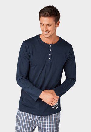 TOM TAILOR Pyjamashirt - blue-dark-solide