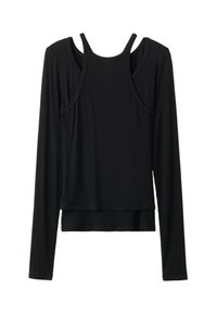 Langærmet T-shirt - black