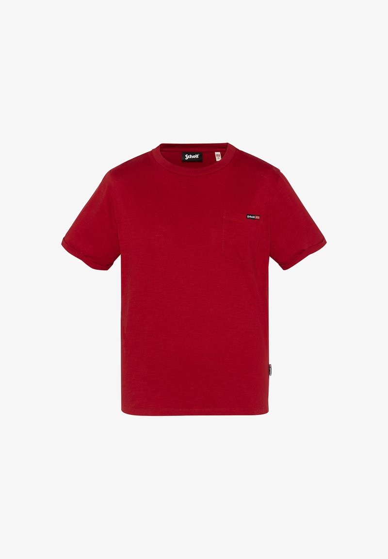 Schott EFFET FLAMMÉ - T-Shirt basic - rouge