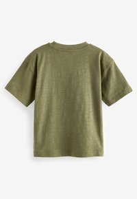 Next SHORT SLEEVE POCKET - Triko s potiskem - khaki green zebra