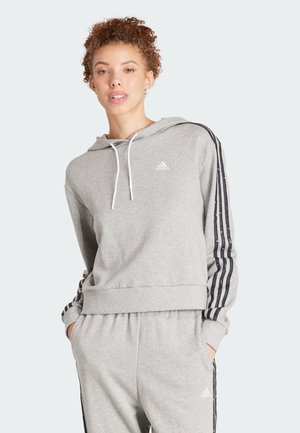 adidas Sportswear ESSENTIALS - Kapuzenpullover - medium grey heather   grey