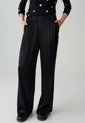 WIDE LEG MUCIA SHINE - Pantalon classique - black