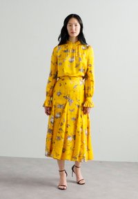 Erdem VOLUME MIDI SKIRT - Faltenrock - yellow