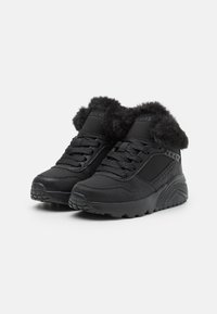 Skechers UNO LITE - Botines con cordones - black