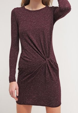 Vestito di maglina - mottled bordeaux