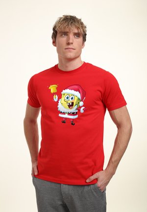 SPONGEBOB SQUAREPANTS SPONGE CLAUS - Camiseta estampada - red