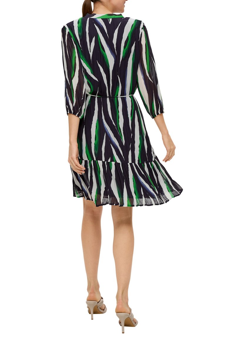 s.Oliver BLACK LABEL VOLANT WEITEN RMELN - Jersey dress - navy/dark blue -  Zalando