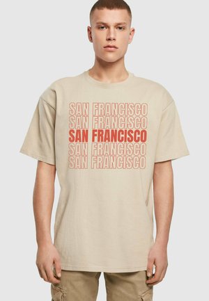 Merchcode SAN FRANCISCO HEAVY - T-shirts med print - wet sand