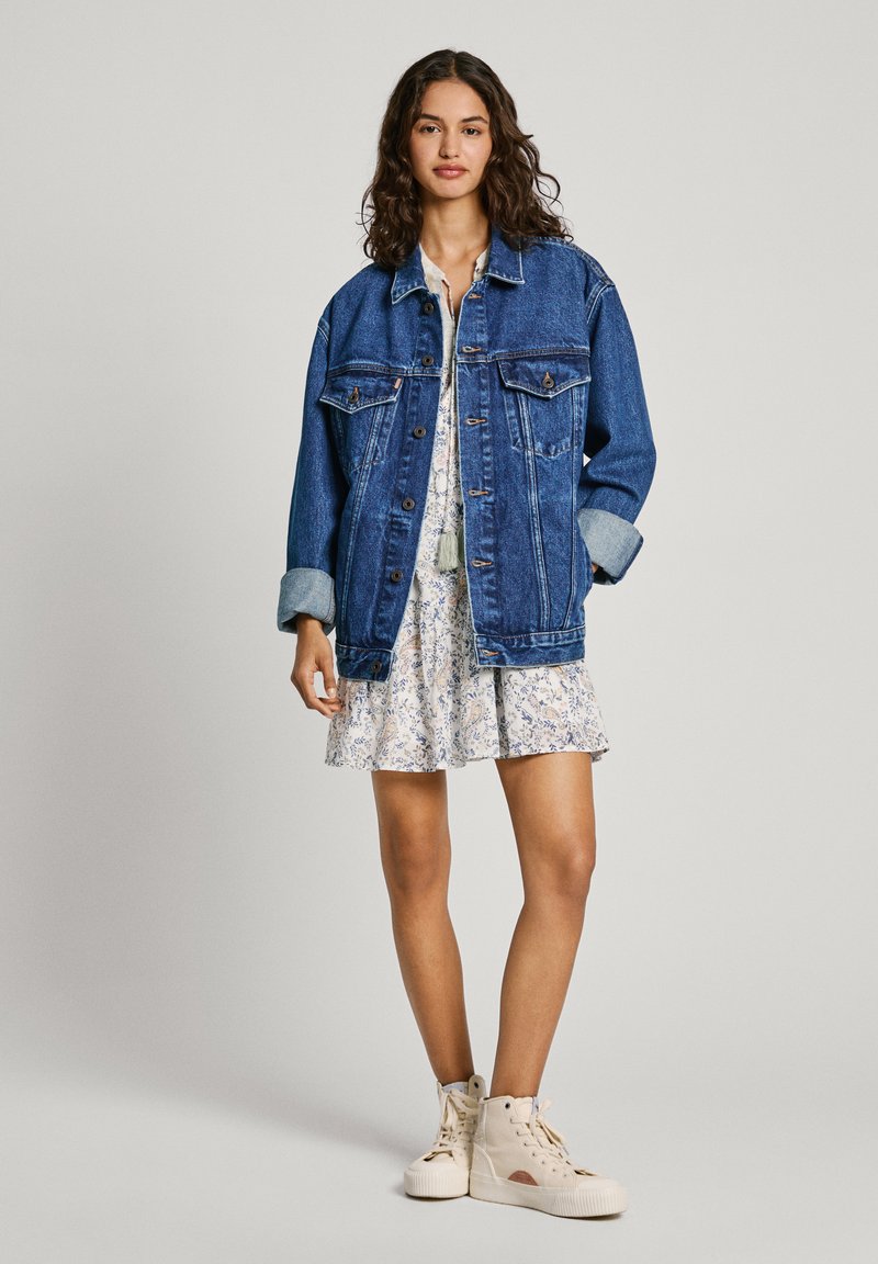 Jeans Svasati Per Bambine E Ragazze Pepe Jeans - Vita Alta, Lavaggio Blu Medio, Cotone Sostenibile