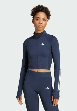 HYPERGLAM FULL-ZIP RIBBED COVER-UP - Neuletakki - aurora ink