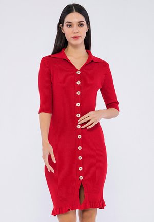 Gebreide jurk - red