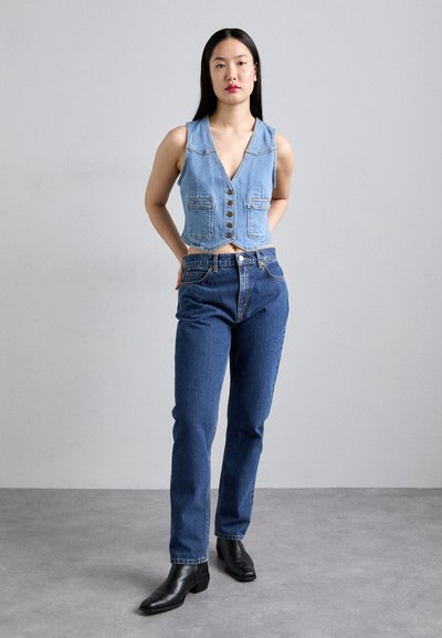 RE/DONE LOOSE LONG - Vaqueros rectos - dark blue denim