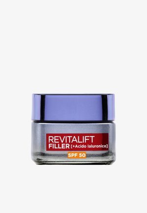L'Oréal Paris CREMA VISO GIORNO REVITALIFT FILLER, AZIONE ANTIRUGHE RIVOLUMIZZANTE CON ACIDO IALURONICO MICRO-FILLER, SPF 50, 50 ML - Crema da giorno