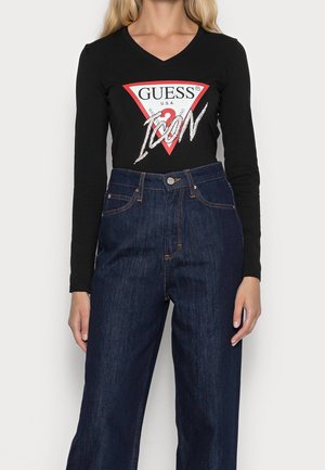 Langærmet T-shirt - black