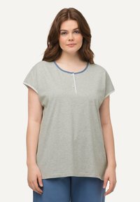Ulla Popken Pyjamashirt - light gray-mottled