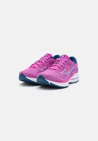 Mizuno WAVE RIDER 27 - Scarpe da corsa su strada - rosebud/white/navy peony