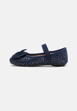 Ankle strap ballet pumps - dark blue