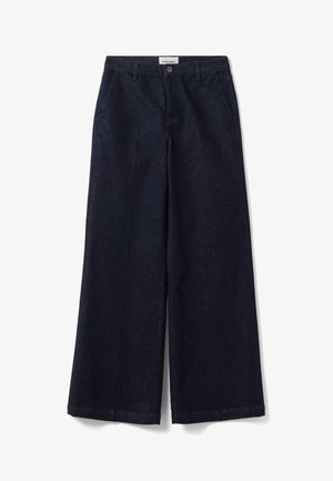 Stefanel, WIDE-LEG DENIM JEANS. - Pernera ancha - dark blue